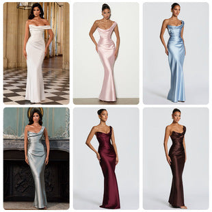 Faustine — Silver Sequin Mermaid Gown
