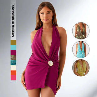 Rosemonde — Wine Draped Blazer Dress