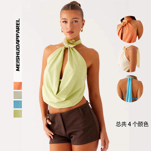 Ninette — Sage Green Halter Top & Shorts Set