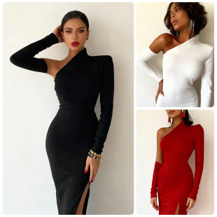 Armandine — Black Turtleneck Bodycon Dress
