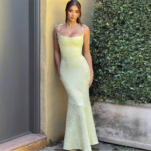 Verveine — Mint Satin Mermaid Gown