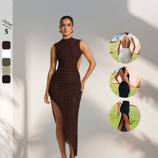 Havane — Taupe Column Dress