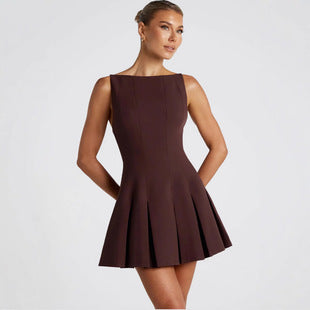Marguerite-Anne — Red Satin One-Shoulder Gown