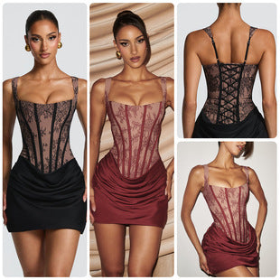 Argentine — Silver Metallic Mini Dress