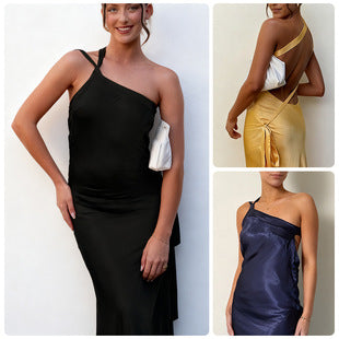 Valérie — Black Bodycon Midi Dress