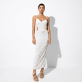 Éloise — Ivory Satin Cowl Slip Bridal Gown, front view