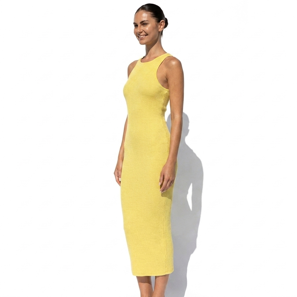 Inès-Rose — Pink Satin Cowl Gown, side view